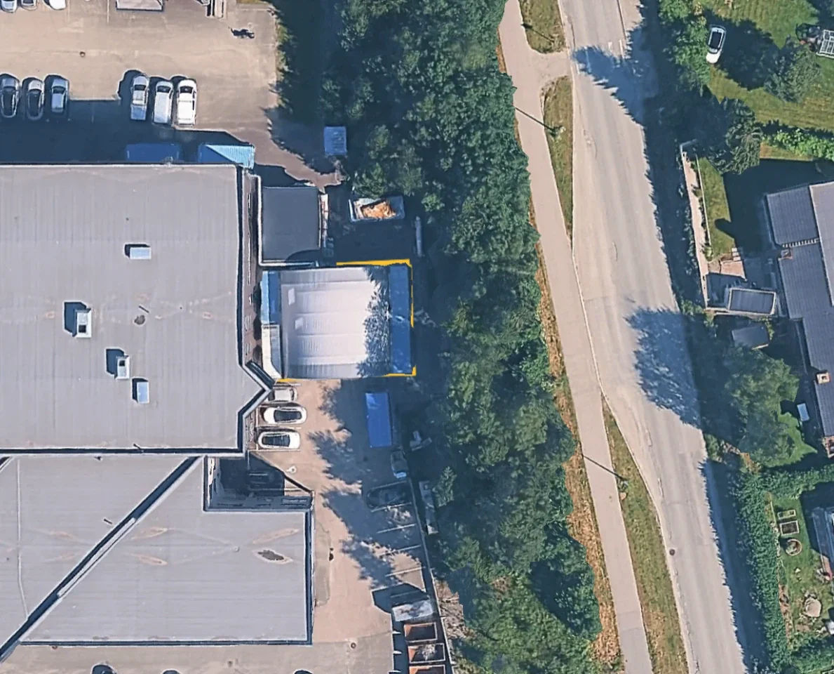 Aerial view of the pilot plant beside Inrigo's premises at Heimdal